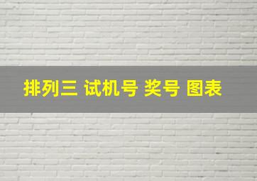 排列三 试机号 奖号 图表